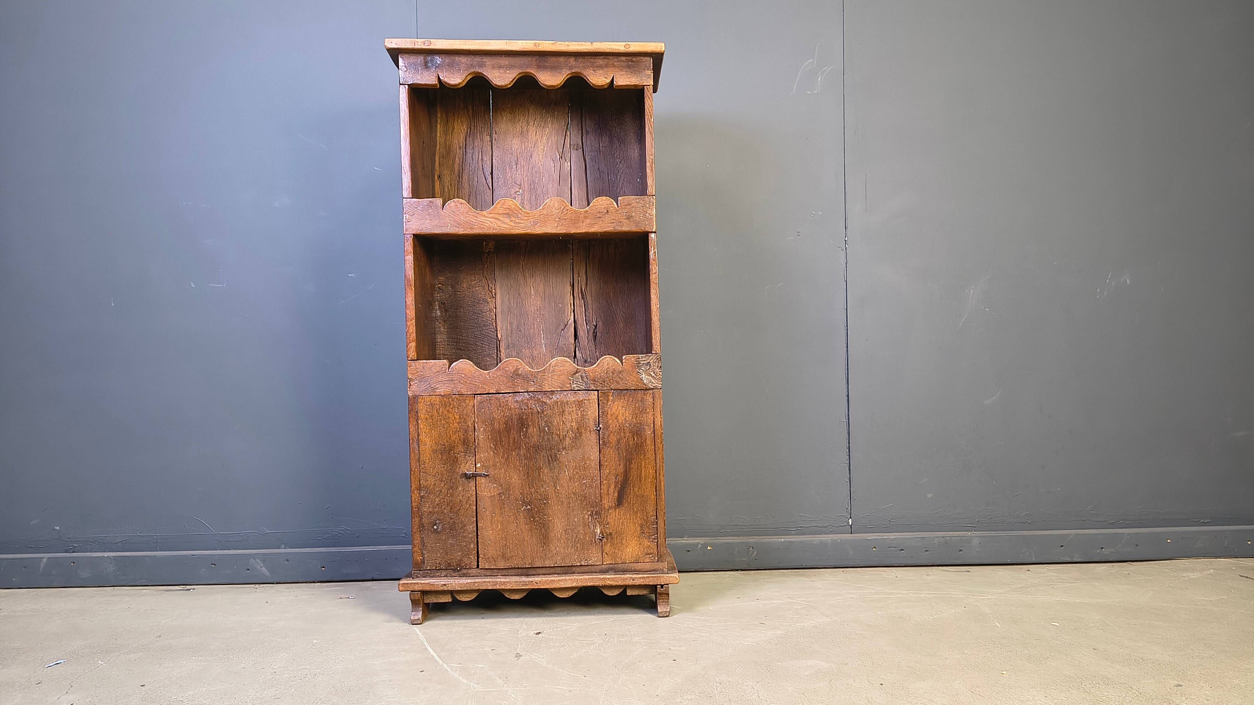 Rustic folk art 'travail populaire' cabinet, France, 19th century