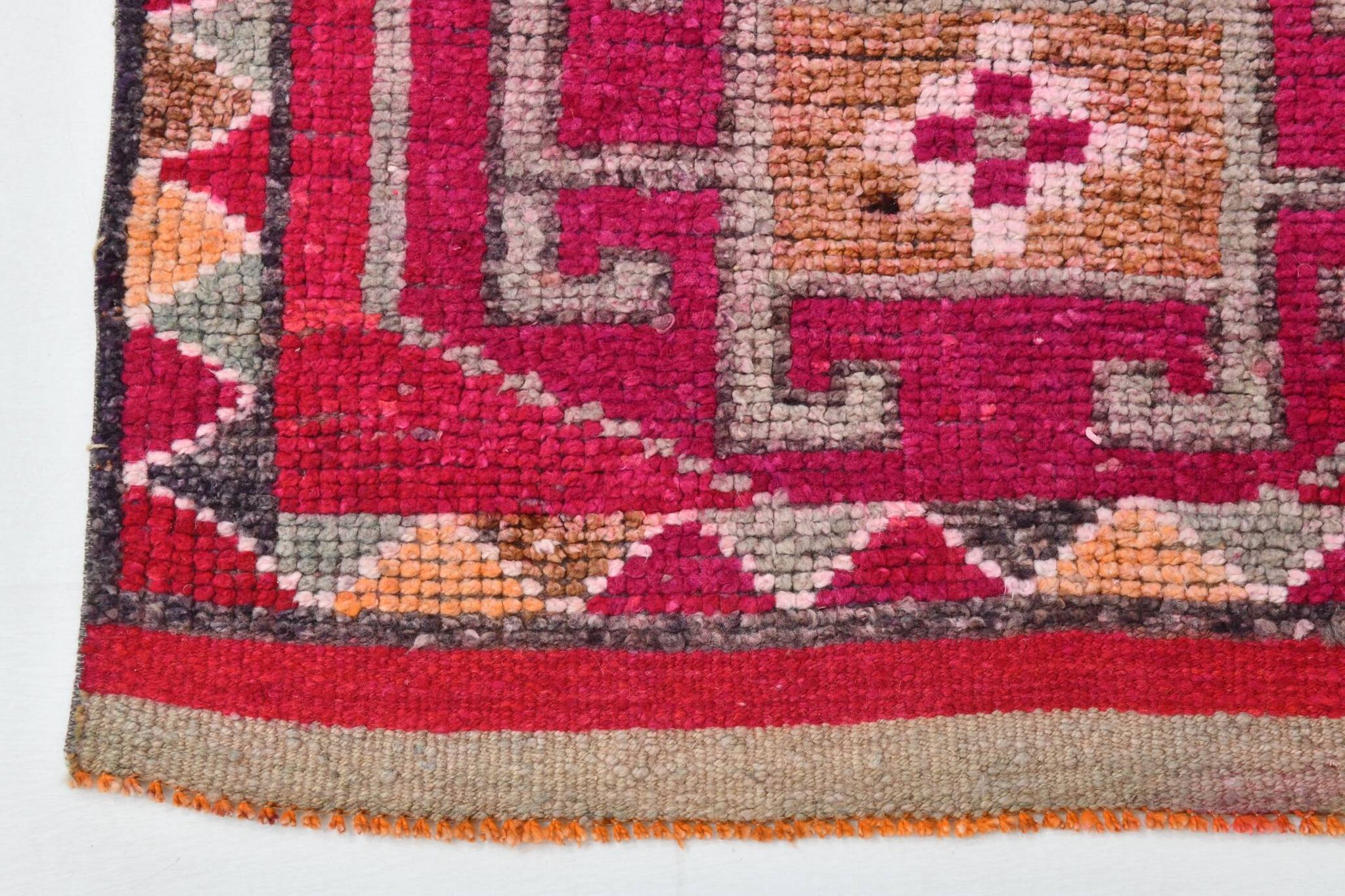 3x10 pink red turkish vintage runner rug, 101x323cm sk 18180 free shipping