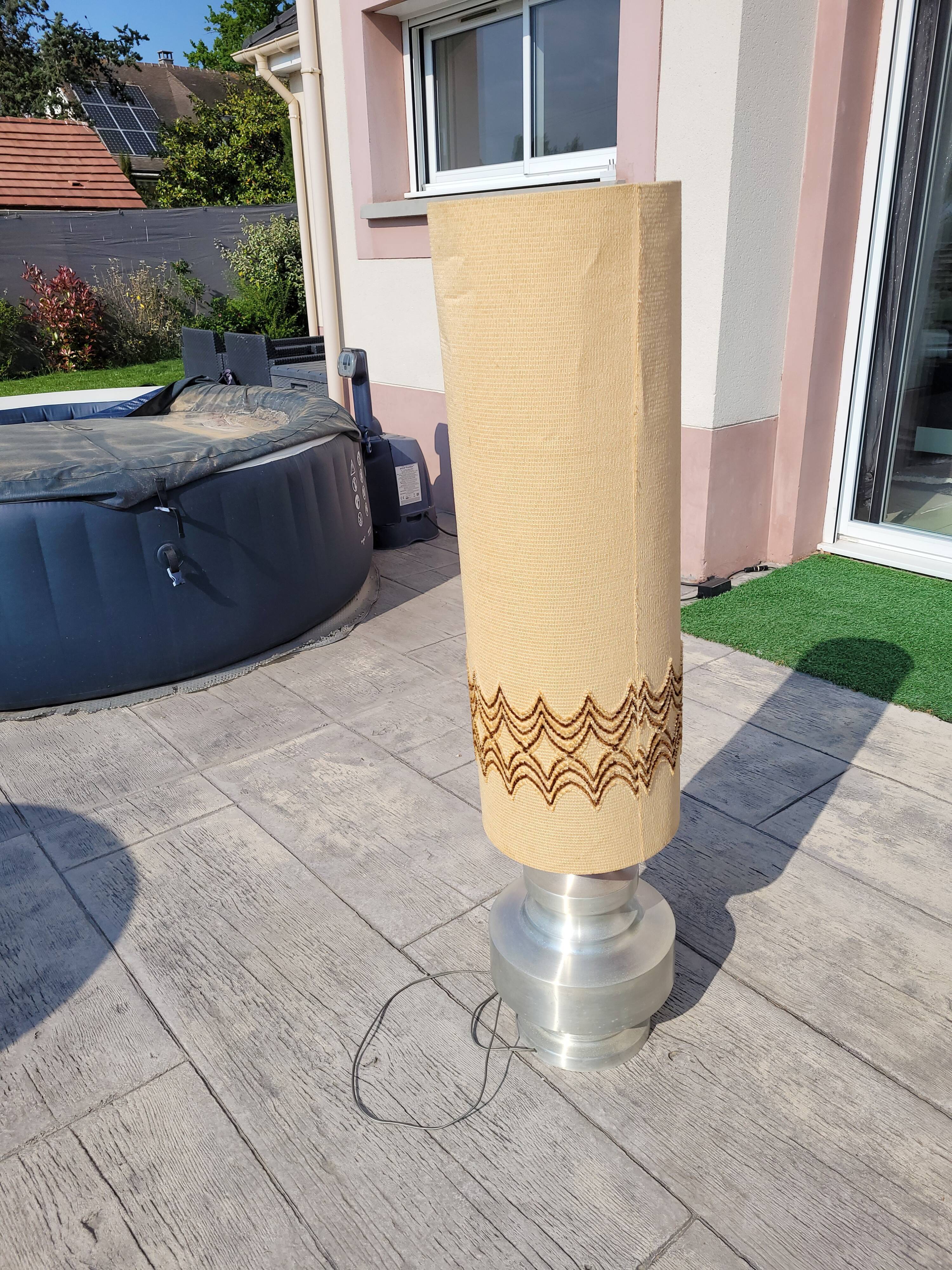 Vintage aluminum table lamp