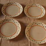 Lot de 6 asiettes Gien modéle Constellation création millefleurs
