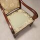 Antique Louis-Philippe armchair in mahogany, Italy, 19th century.