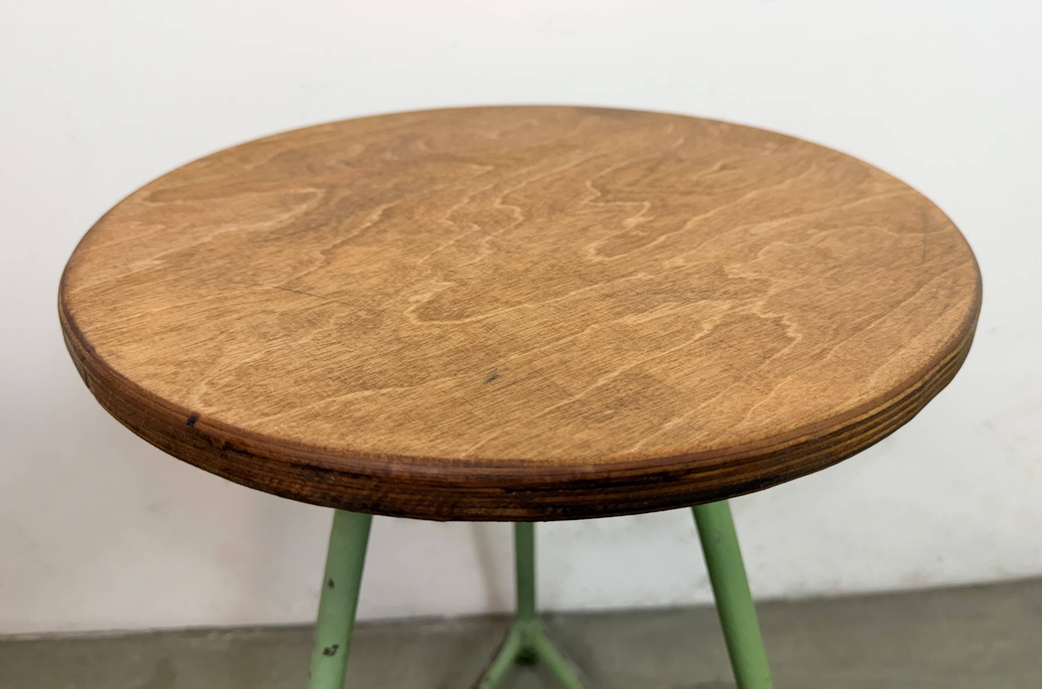 Green Industrial Workshop Stool, 1960s