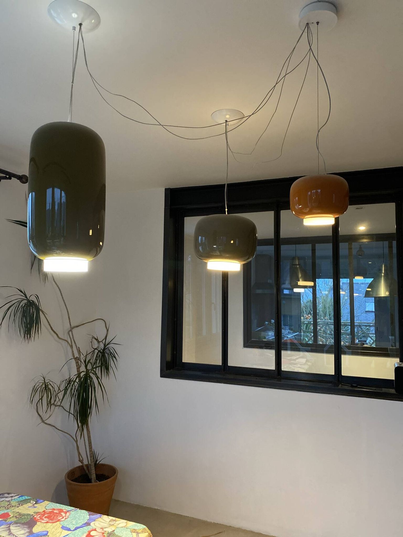 3 suspensions Chouchin Foscarini