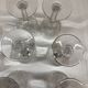 Set of 12 cut crystal stemmed glasses from the Nancy crystal factory, art deco