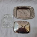 Silver butter dish