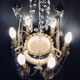 Lustre 6 lights in Crystal, Bronze, and Earthenware
