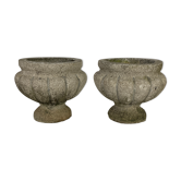 Paire de jardinière en béton