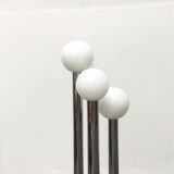 Vintage German floor lamp from the 1970s in glass and metal.