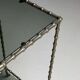 Faux bamboo side table metal