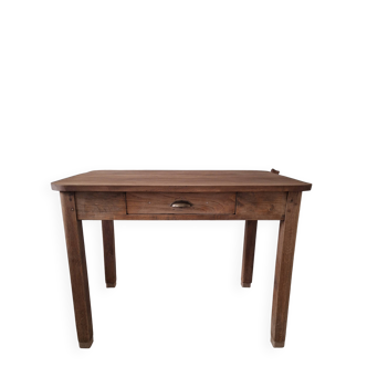 Old oak farmhouse table in country style