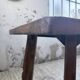 Brutalist oak table by De Puydt, Belgium 1970
