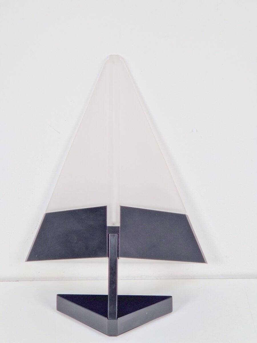 Postmodern Metal & Glass Wall Lamp, Italy, 1980s
