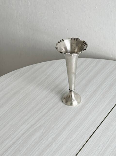 Small metal bud vase