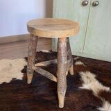 Round stool with pencil legs