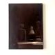 Oil painting on canvas, black and brown composition, 1974