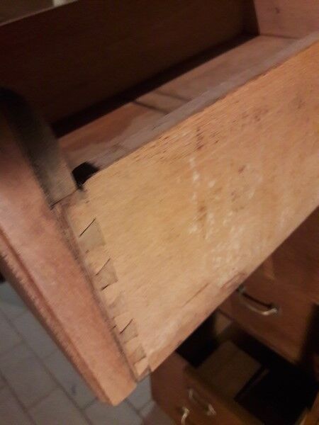 Former furniture of notary in oak 12 drawers 1930