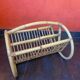 1960s rattan magazine rack