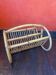 1960s rattan magazine rack
