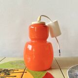 Vintage orange opaline pendant light - Space Age Design