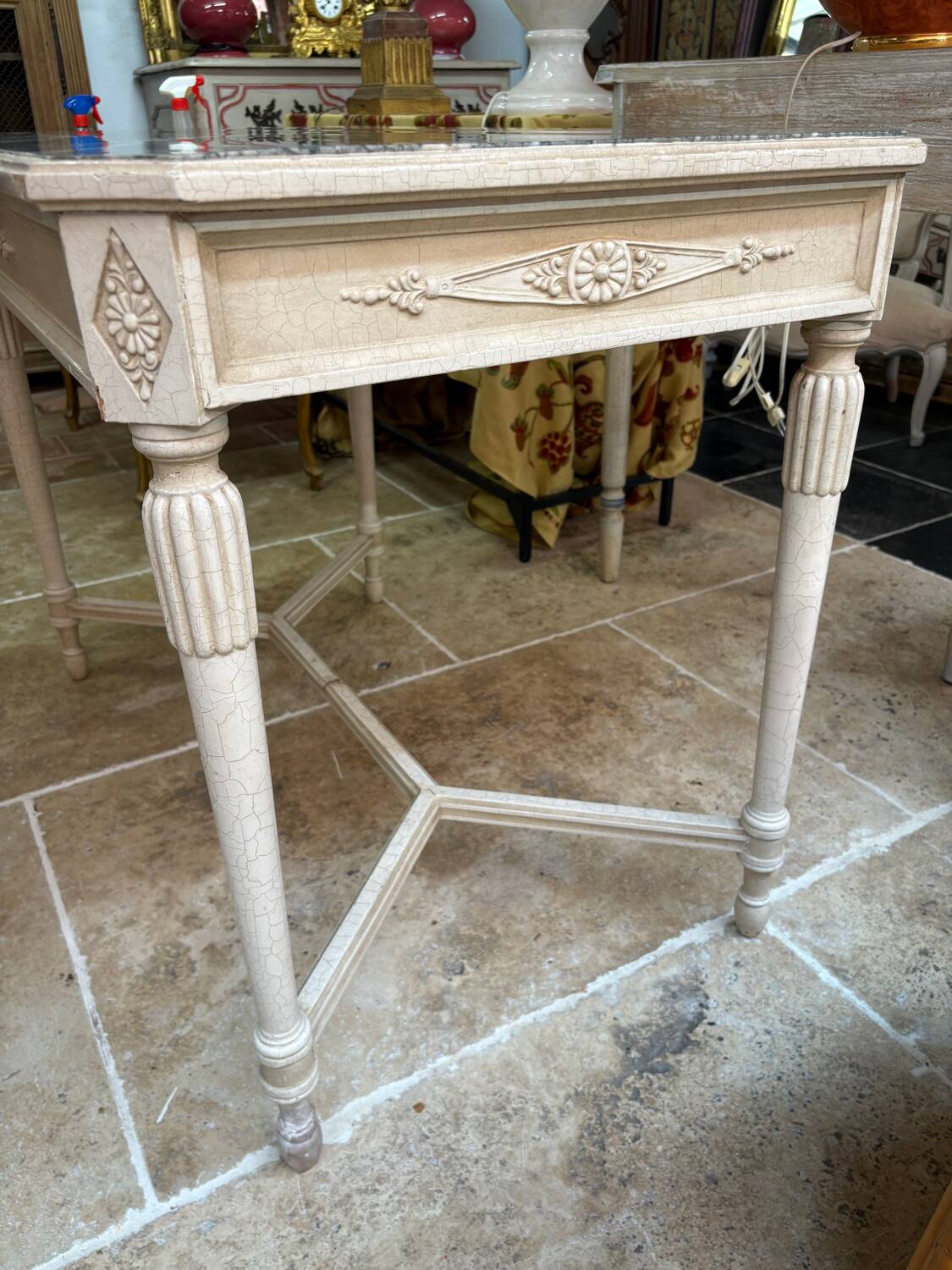 Table style Louis XVI en marbre vert