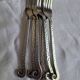 couverts 6 personnes vintage inox spirale martelé