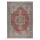 Traditional Vintage Handmade Turkish Area Rug. Hand-knotted Wool Carpet with Medallion Design