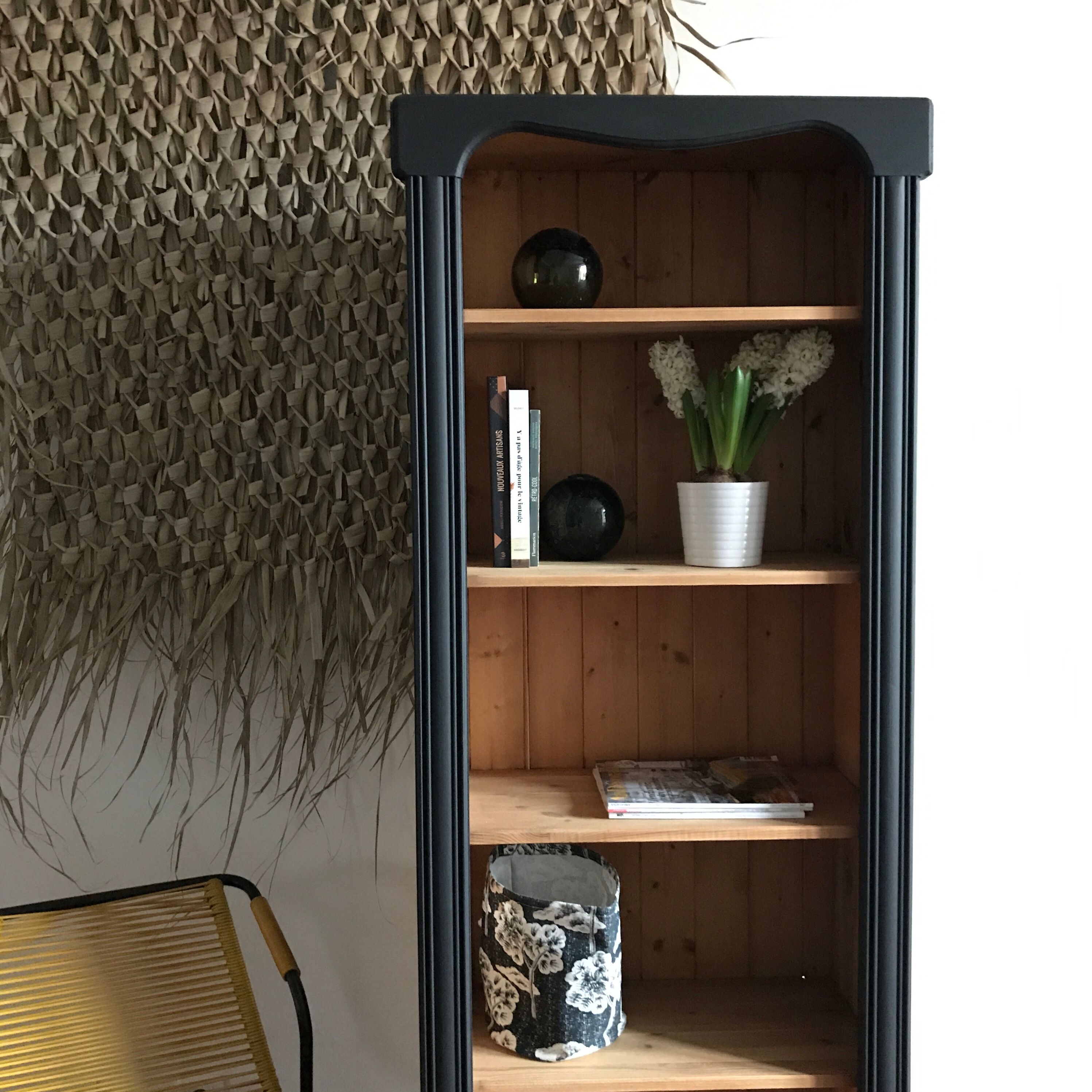 Wooden and black library