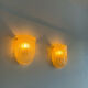 Pair of vintage murano wall lamps, zonca italy 1970