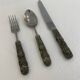 Stainless Steel Set of Knife Fork and Spoon Edwin Blyde & Co, 1950s