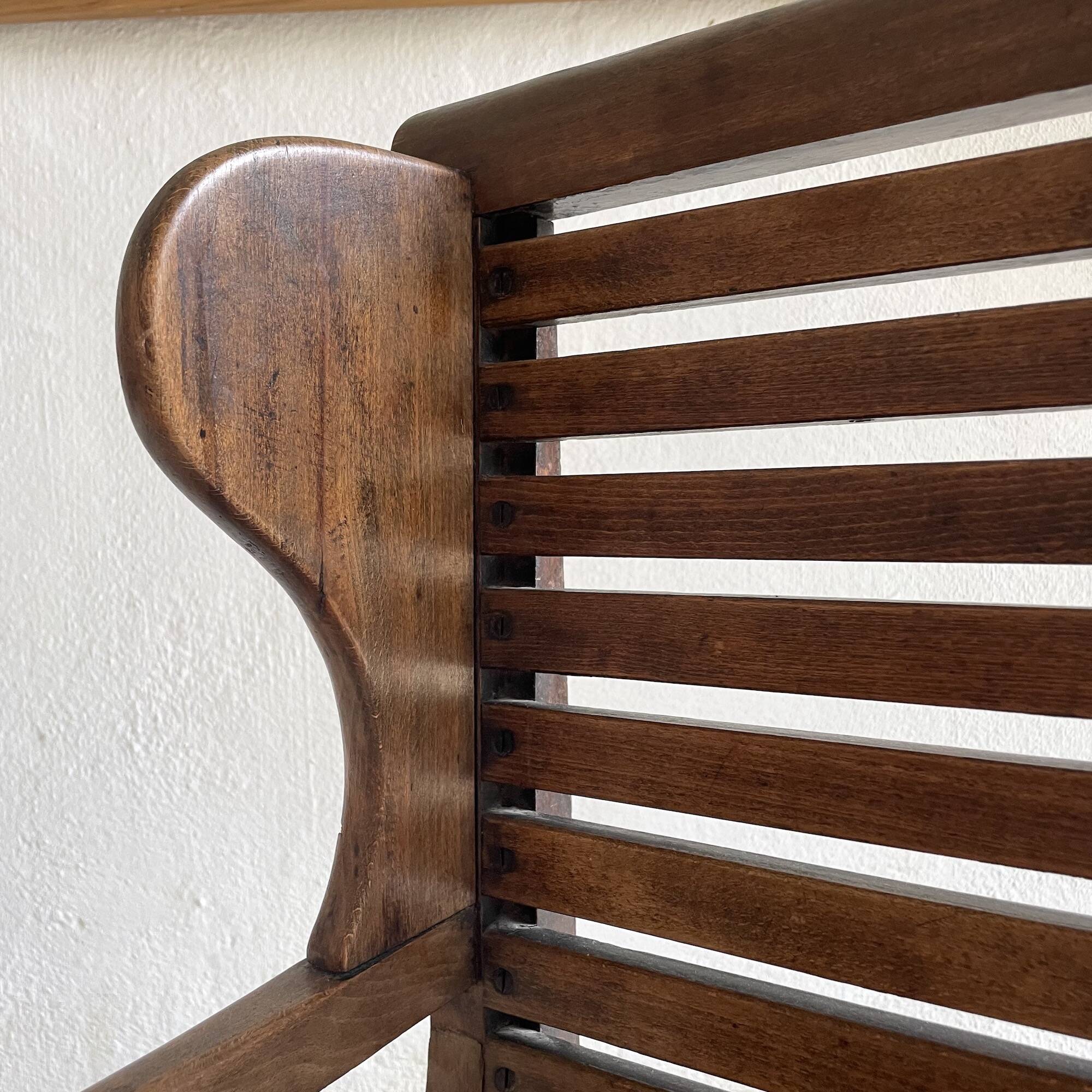 Oak children's wing chair