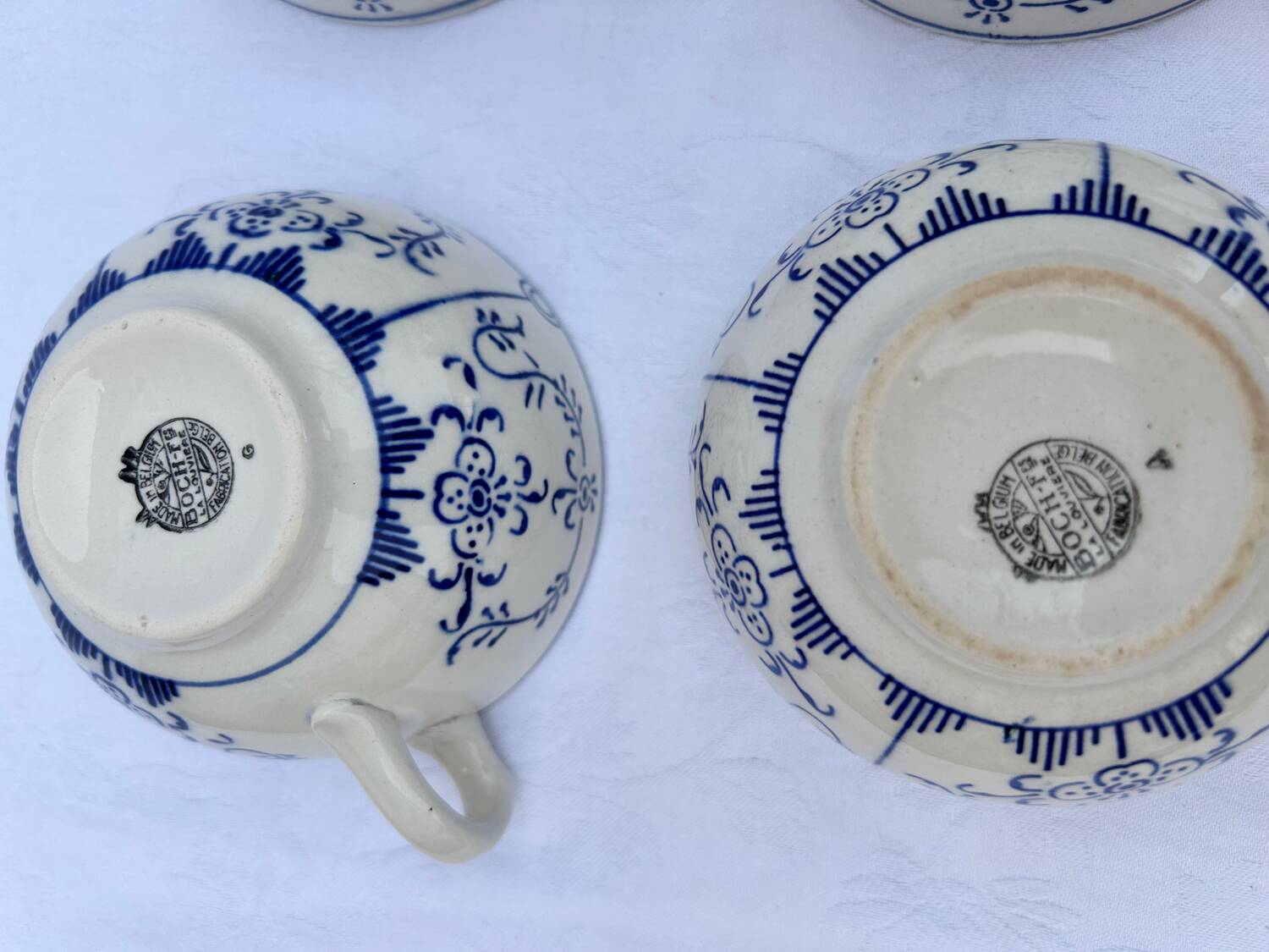 Set of 6 Copenhagen coffee cups Boch Frères