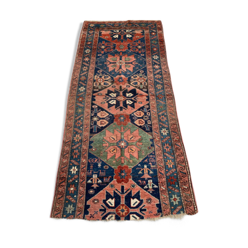 Pretty old Persian tribal Kurdish carpet 124x268 cm