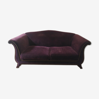 2-seater purple/parma velvet sofa Caravan
