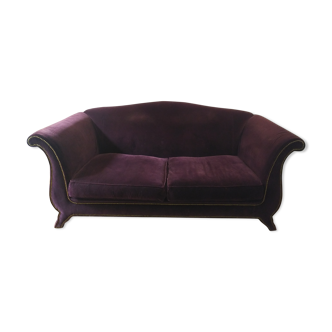 2-seater purple/parma velvet sofa Caravan