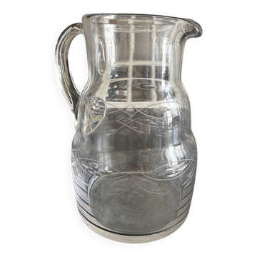 Pichet en verre années 50