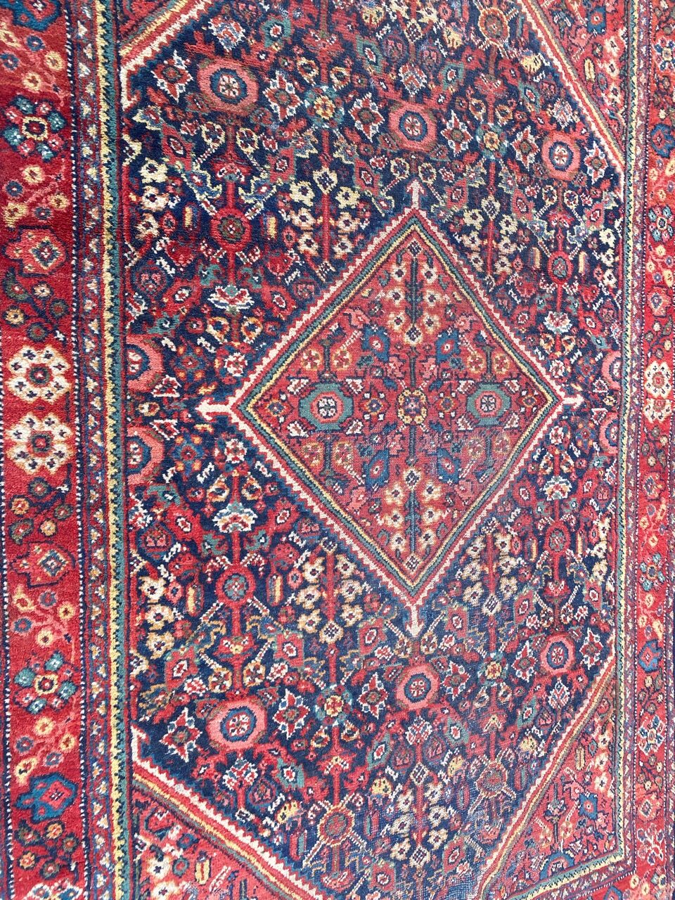 Old Persian carpet of Mahal handmade 126x197 cm