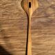 Salad server or large teak spoon in oval openwork shape L30 D9