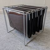 Magazine rack by Gérard Rignault for Group S.A, France around 1970.