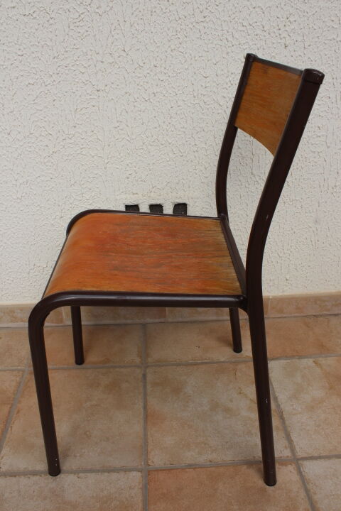 Lot de 4 chaises d'école Mullca 510 vintage