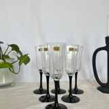 Six vintage champagne glasses Luminarc Octime 70s-80s