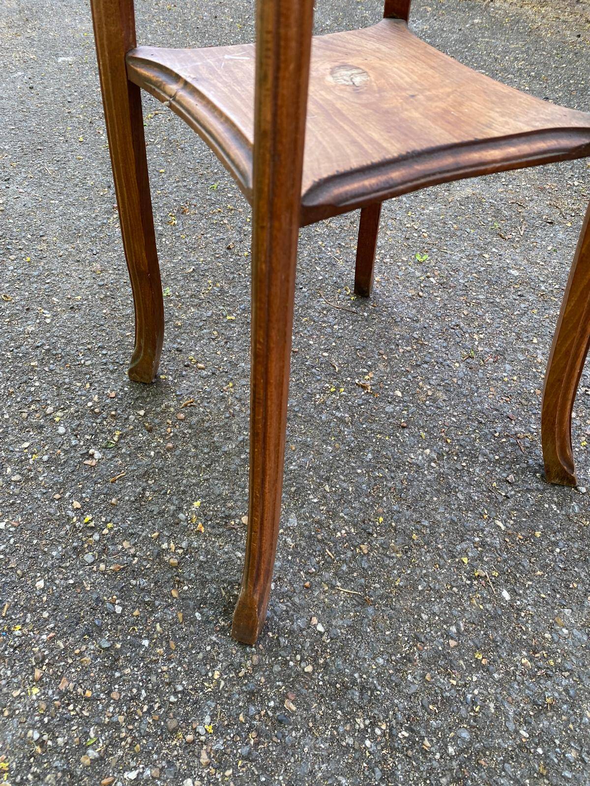 Art Nouveau vintage side table in solid wood