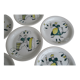6 assiettes Stavanger Flint Norway assorties  1950-60 scandinaves.