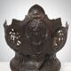 Cast Iron planter decorated with masks and lion paws, France 1850s