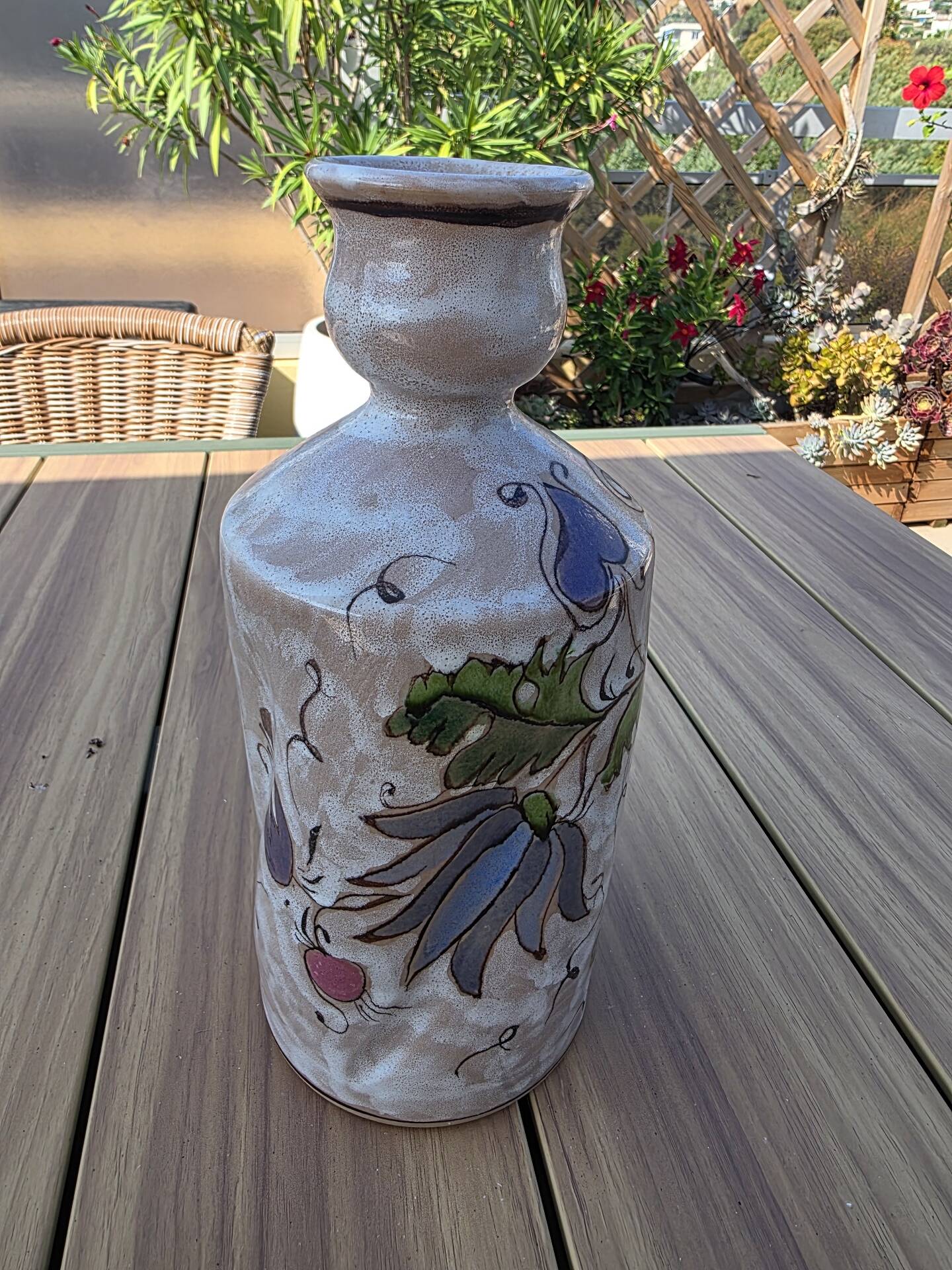 Vintage bottle vase Gunter Erhart SKK Merano / Italian ceramics