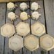 Set of 6 coffee cups with morvan sandstone saucers