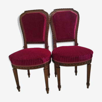 Lot de 2 chaises anciennes style Louis XVI