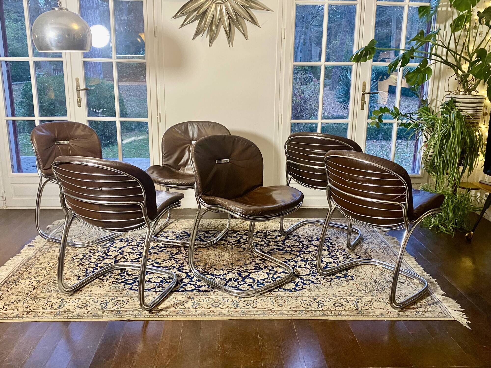 Set of six “Sabrina” chairs – Gastone Rinaldi for Rima Italy