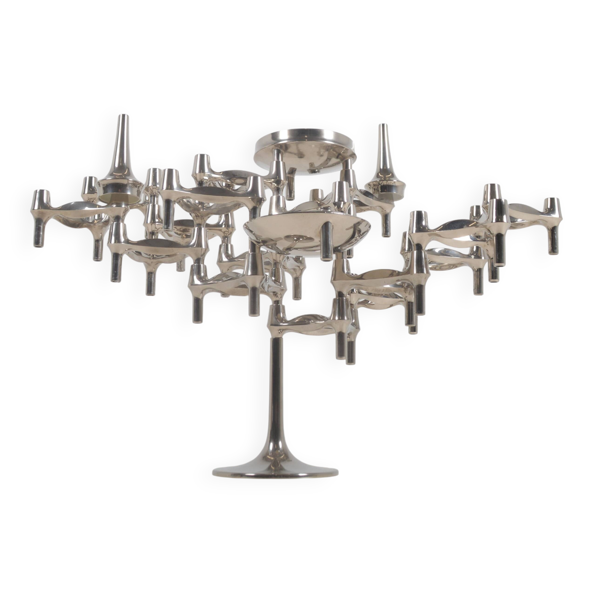 Set of footed candlesticks designed by Hans Nagel for BMF, 1974