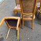 6 Scandinavian Art Deco dining chairs from the 1950s in leather.