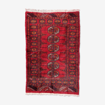 Vintage pakistani carpet lahore handmade 80cm x 122cm 1970s